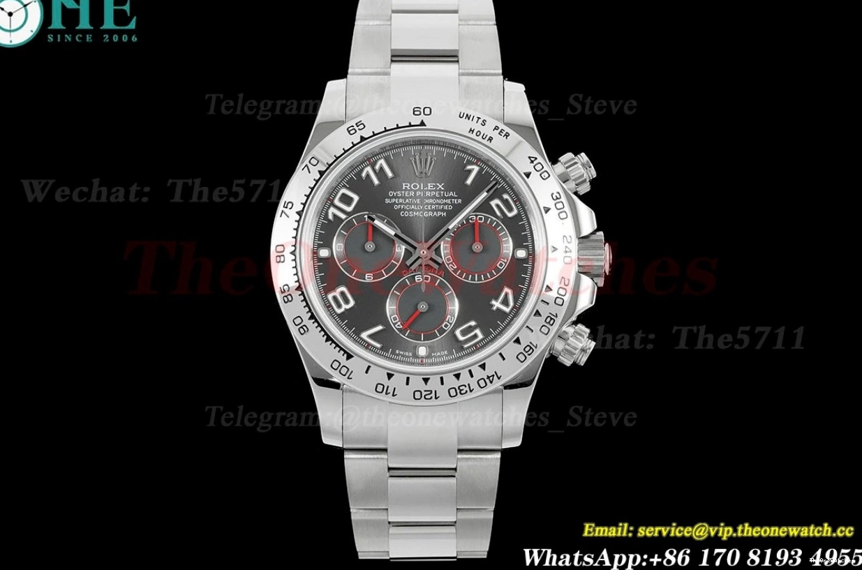 40mm SS Grey SS Daytona Dial A7750 OMF 116509 1227